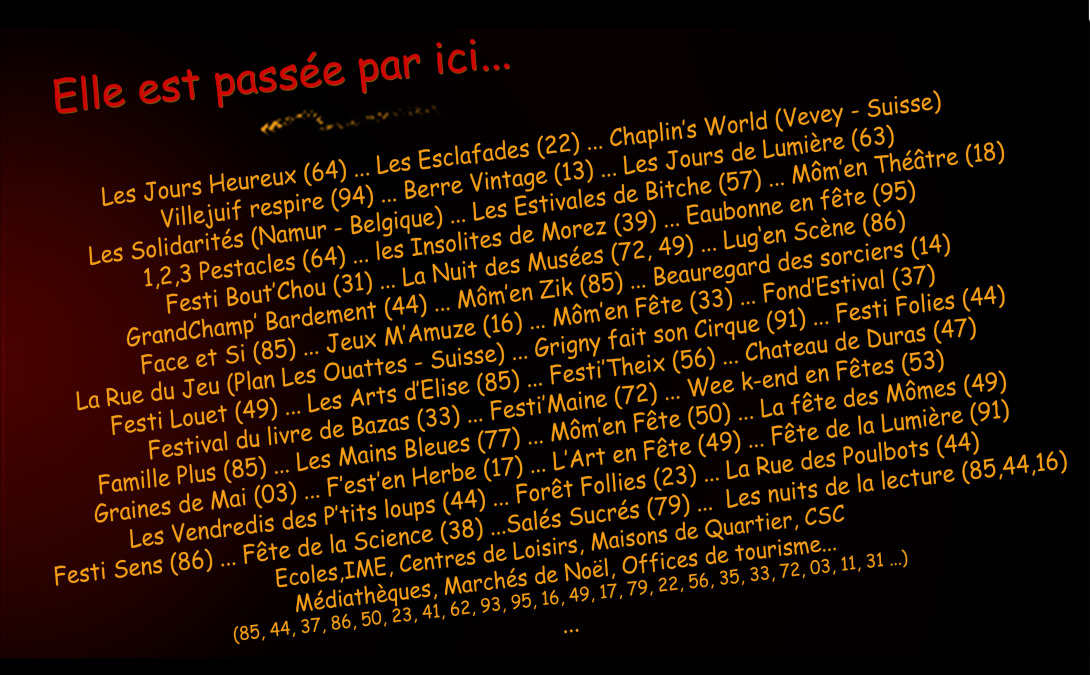 Calendrier La Caravane magique, entresort (entre-sort) de lumière noire dans une caravane